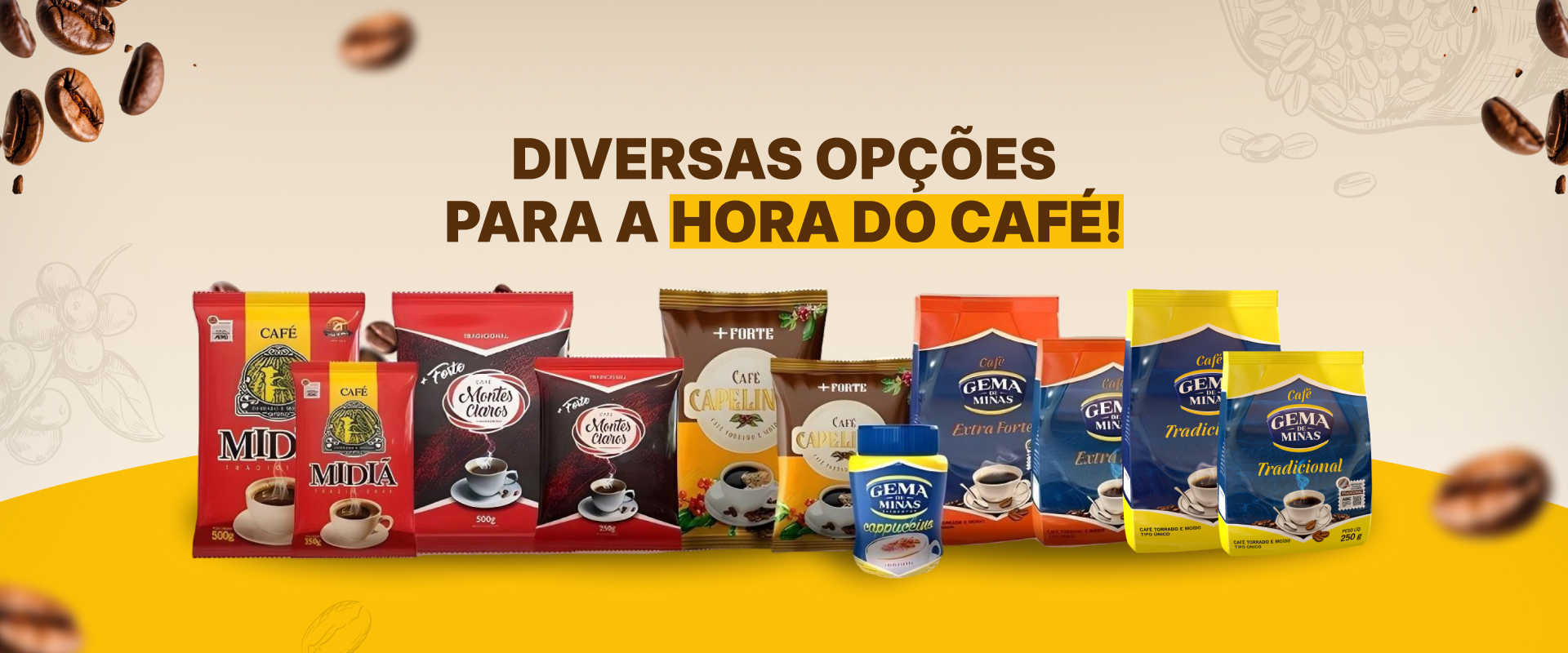 Banner "diversas opções..."